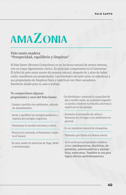 Incienso Palo santo, AmaZonia